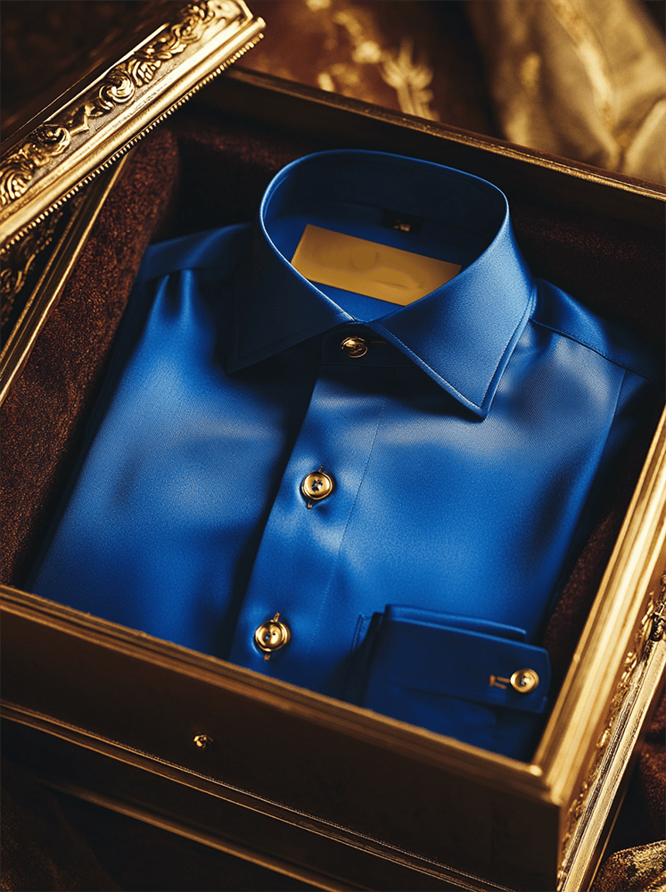Camisa satén Luxe de manga corta para hombre