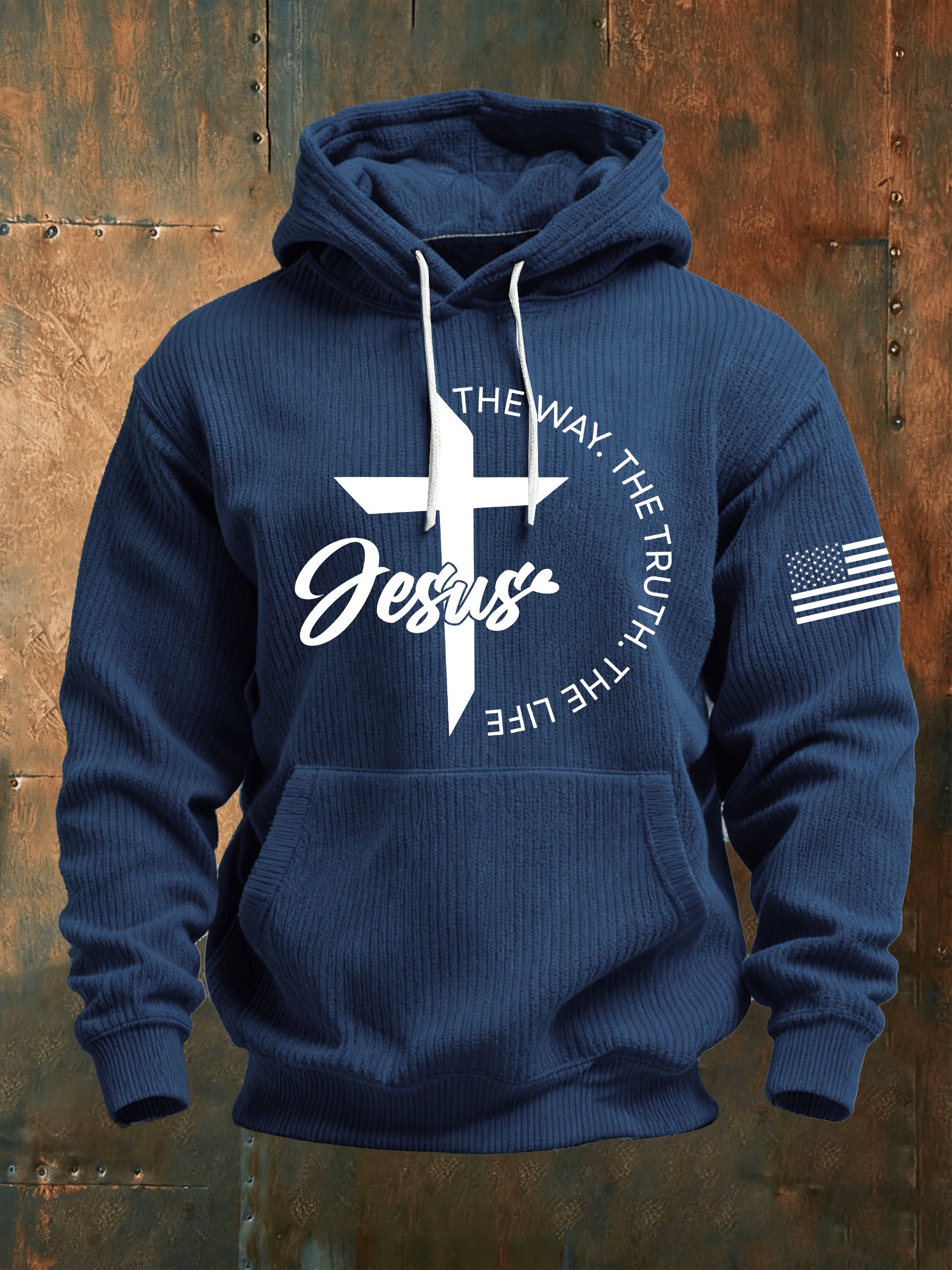 Sudadera Faith estampado tejido con gorrasucha para hombre
