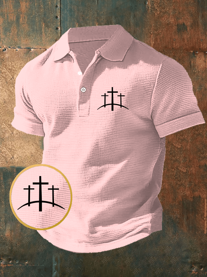 Camisa polo Faith Waffle de manga corta para hombre