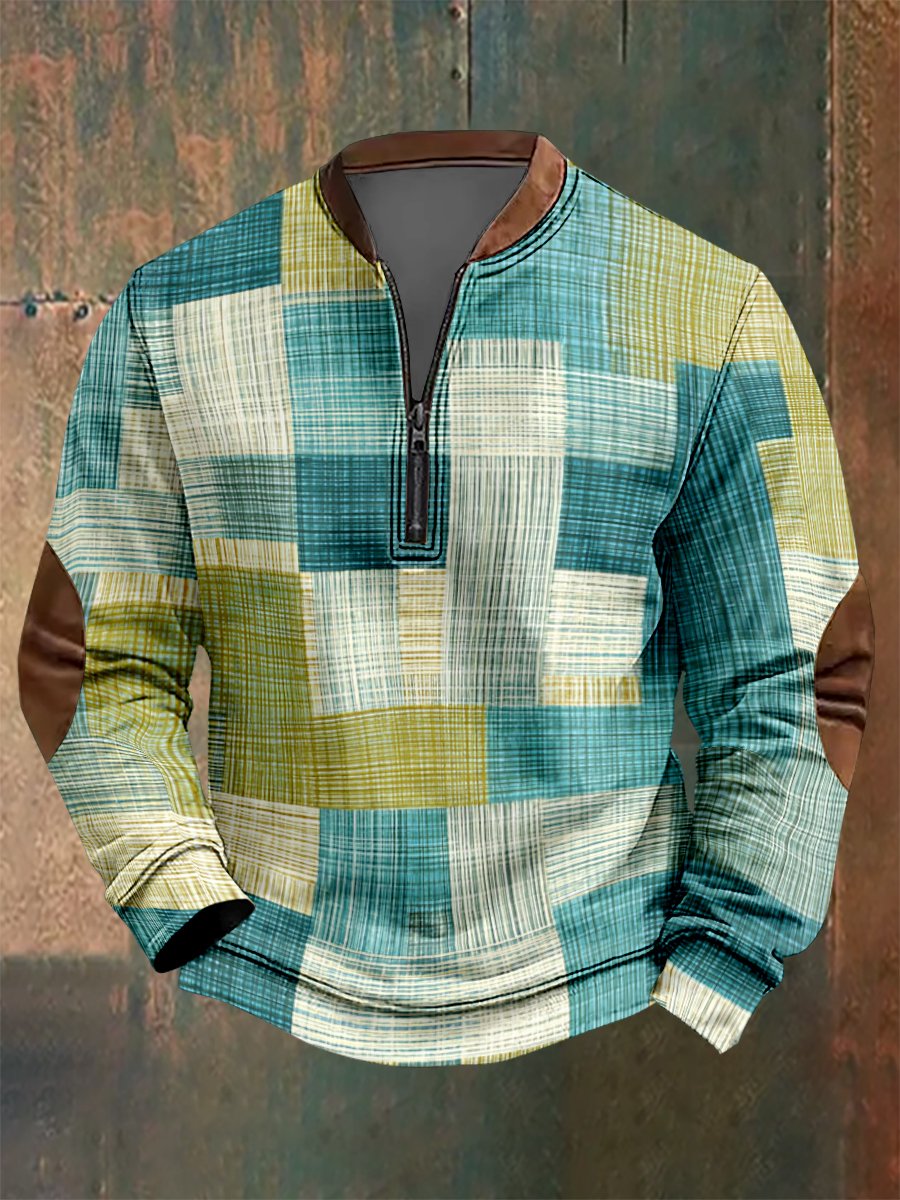 Sudadera vintage geométrico Style estampado para hombre