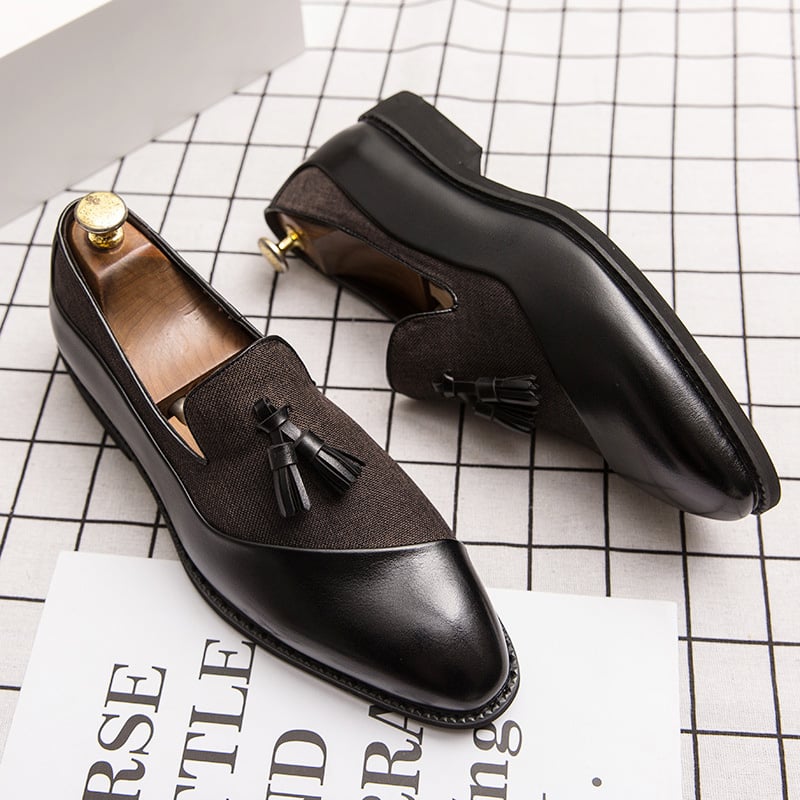 Zapatos retro ejecutivo casual Tassel cuero