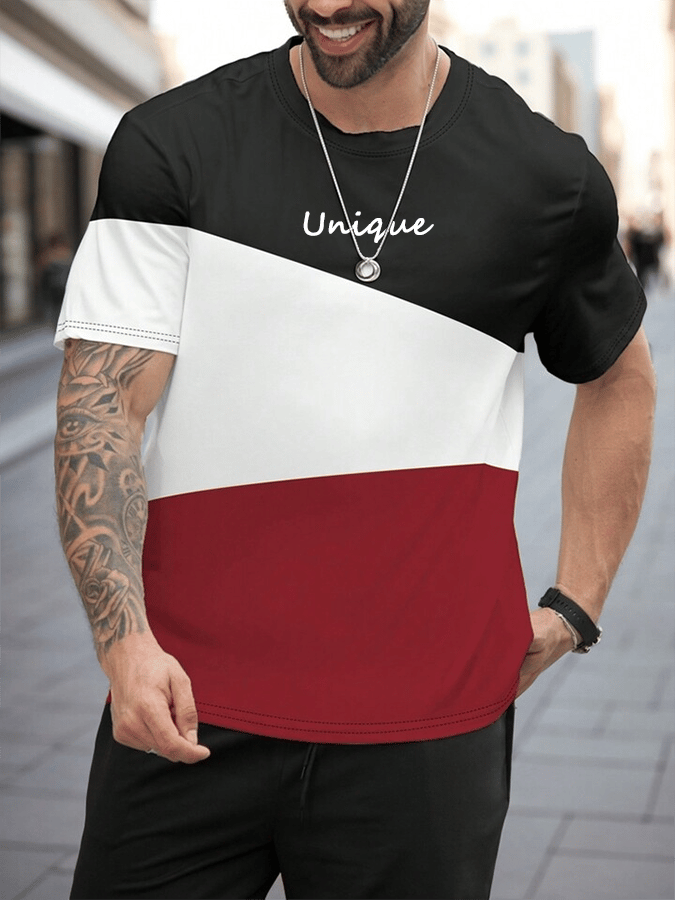Camiseta ejecutivo casual Unique estampado para hombre