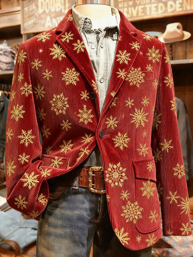 Abrigo Christmas Art Design estampado casual para hombre