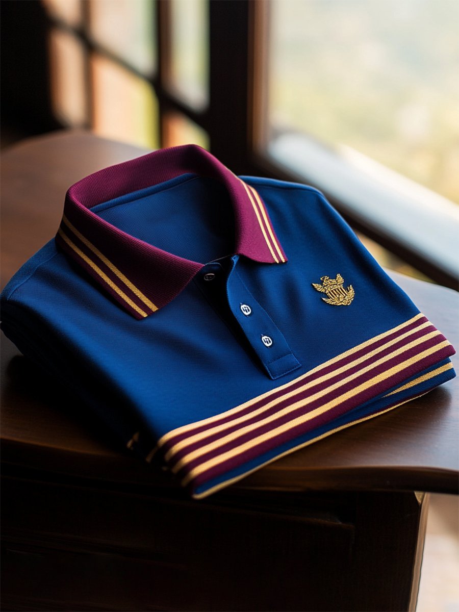 Camisa polo casual ejecutivo de manga larga para hombre