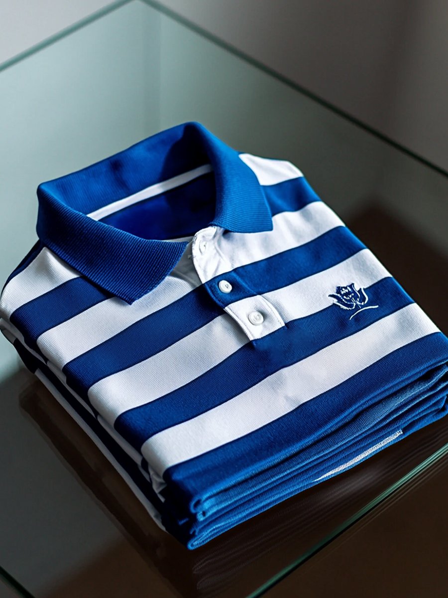 Camisa polo vintage ejecutivo de manga larga para hombre