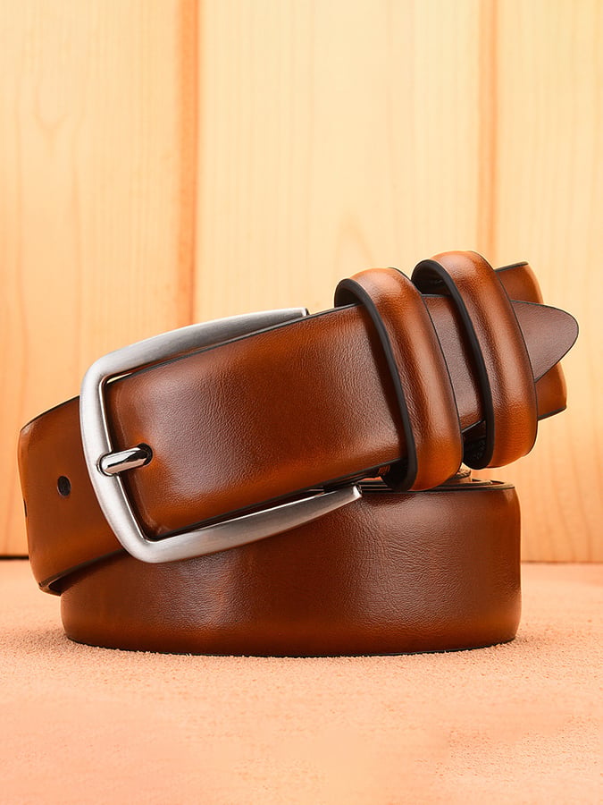 Cinturón vintage para exterior desgastado cuero para hombre