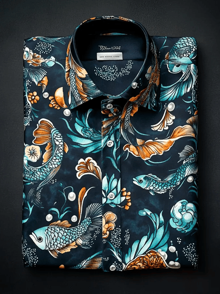 Camisa de lujo ejecutivo de manga larga para hombre