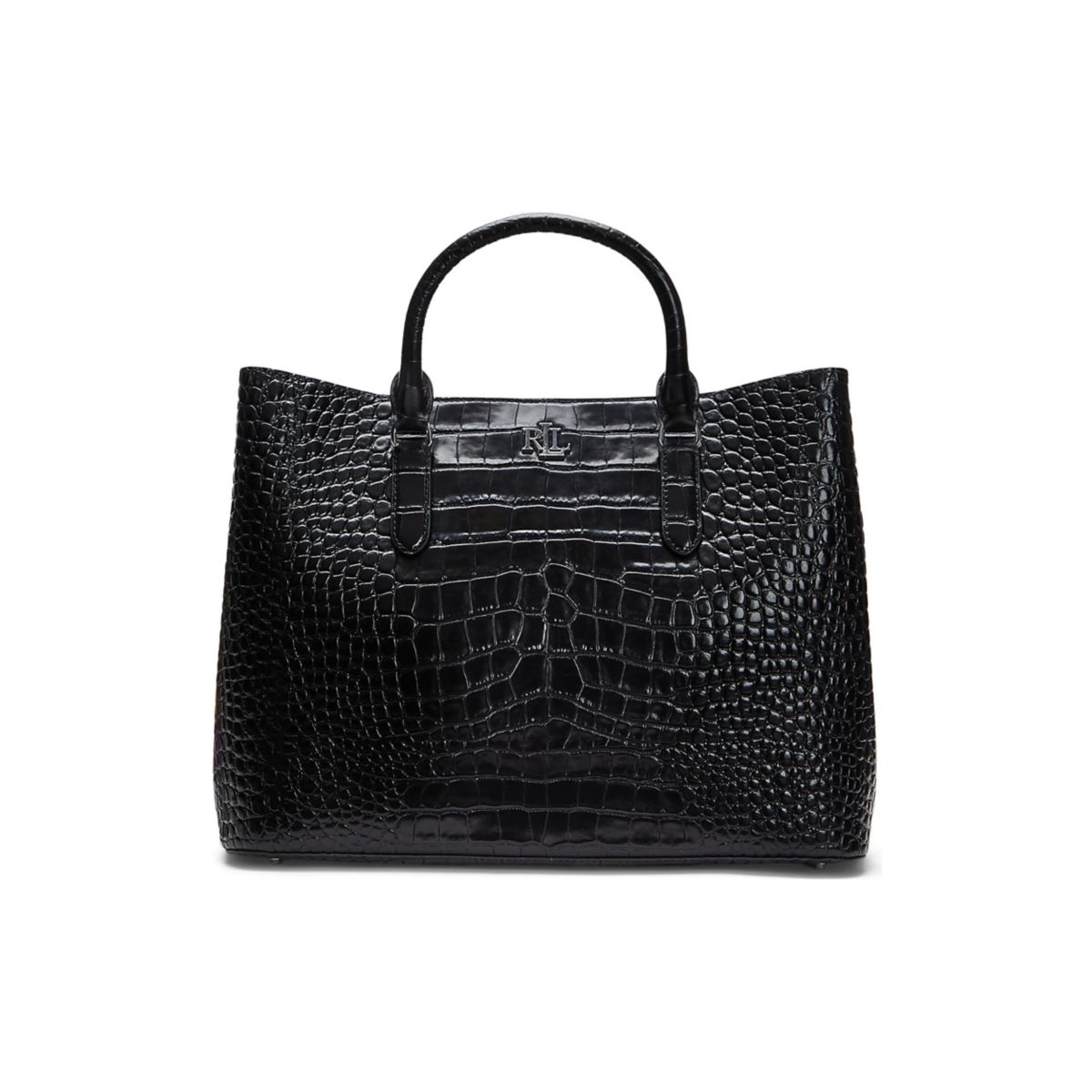 Embossed Leather Large Marcy Satchel - 1