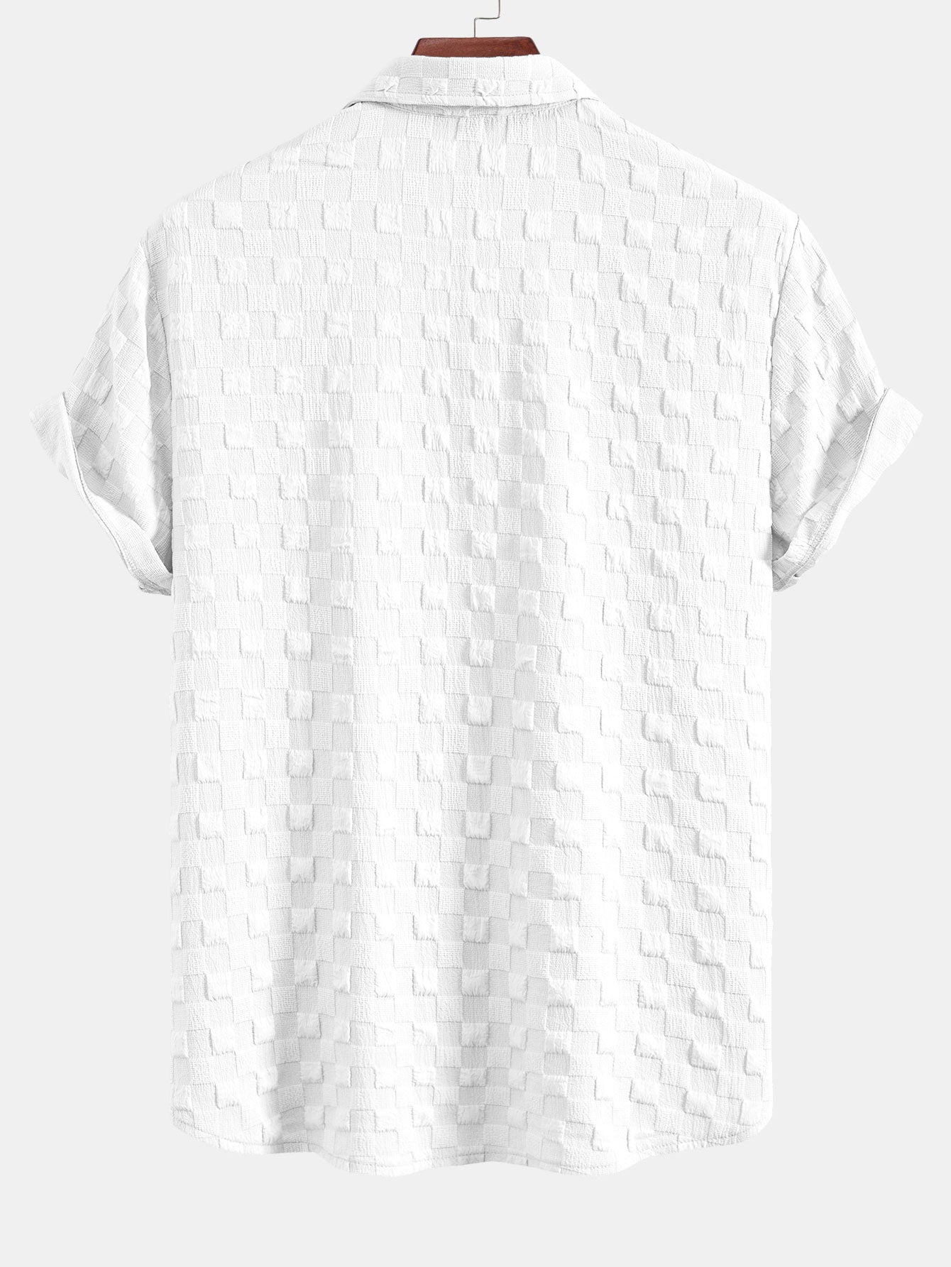 Camisa Checkerboard Textured Button Up