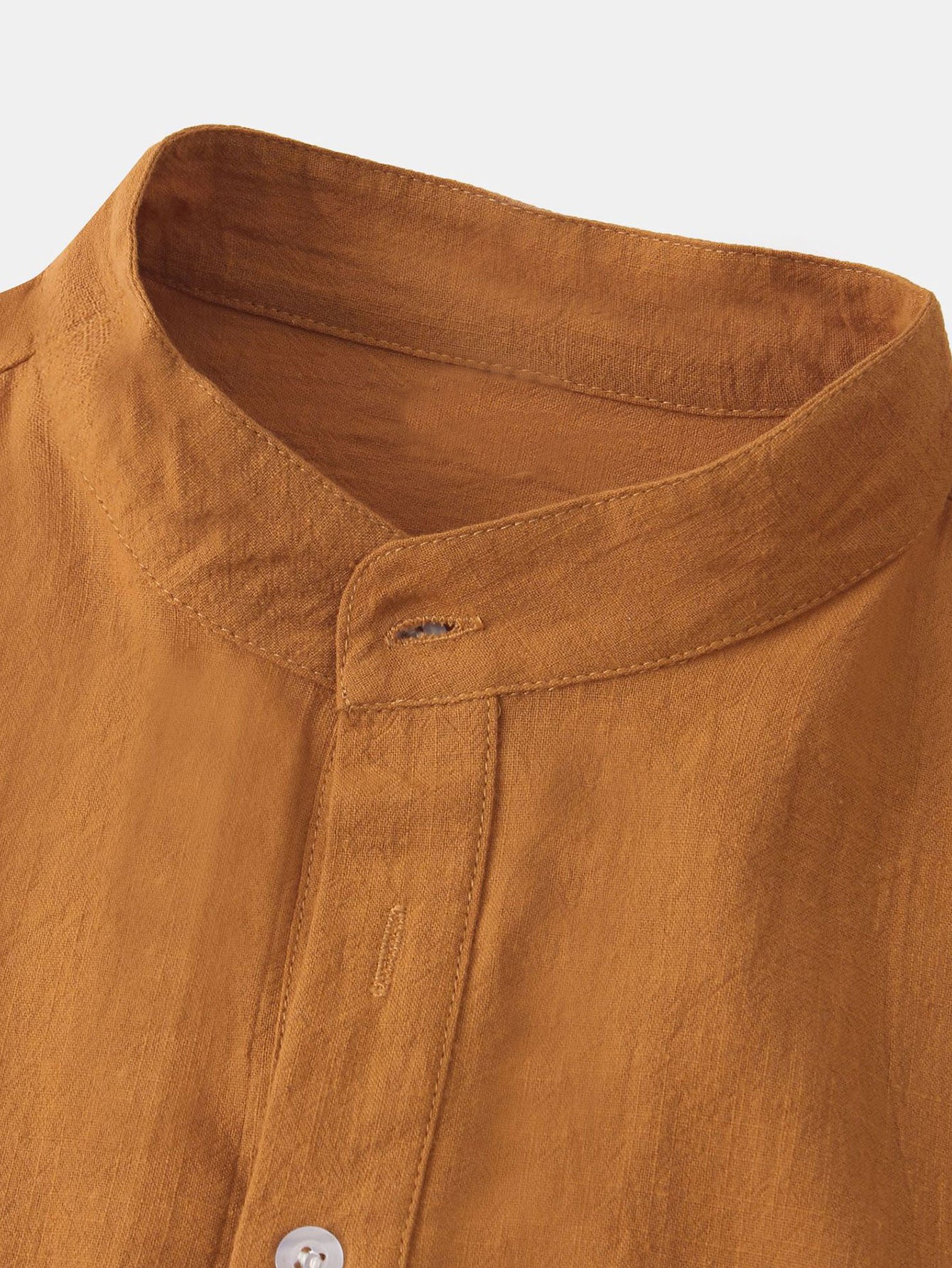 De color sólido Basic Henley camisas