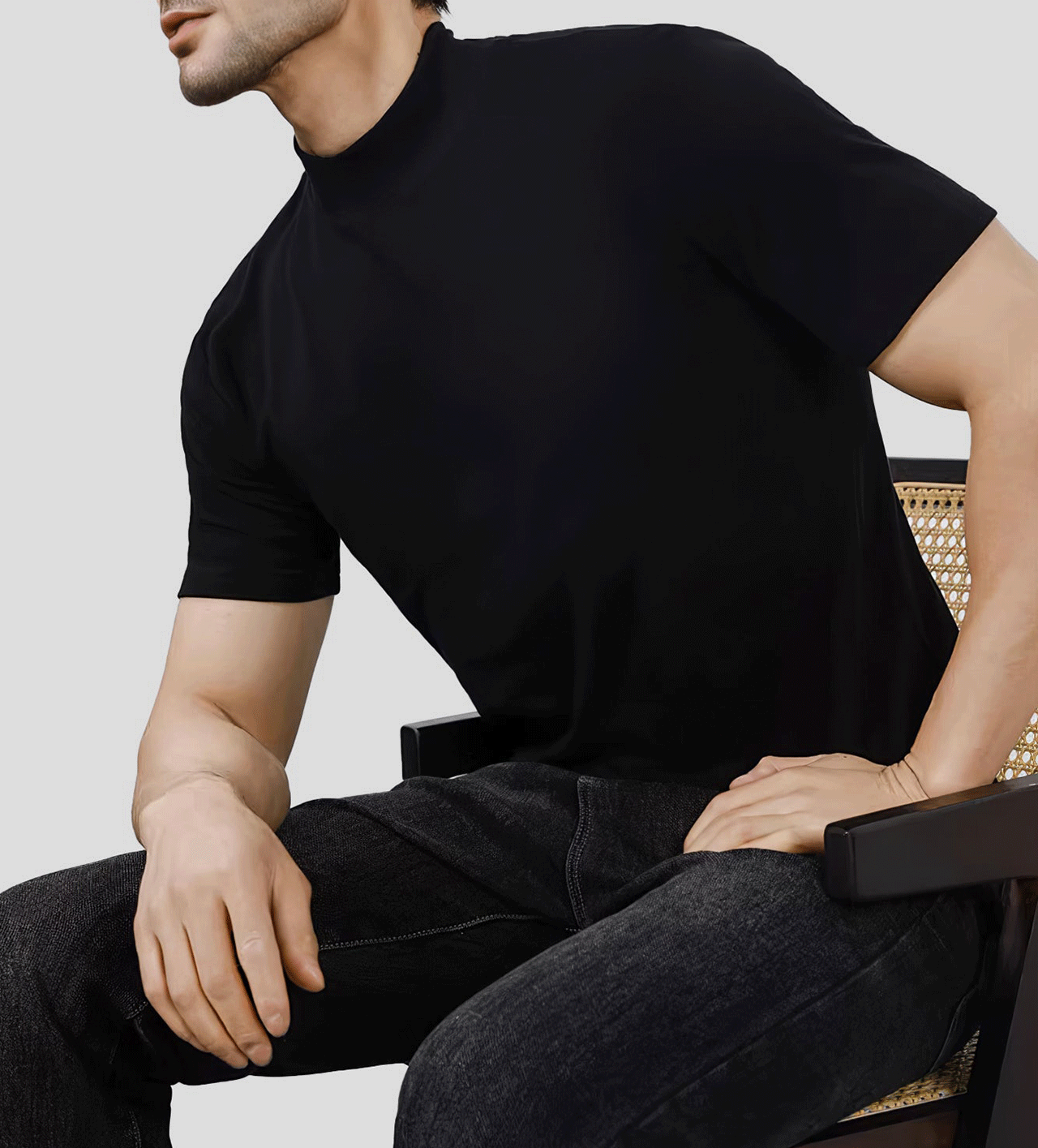 StayCool 2.0 Mock Neck de manga corta Tee
