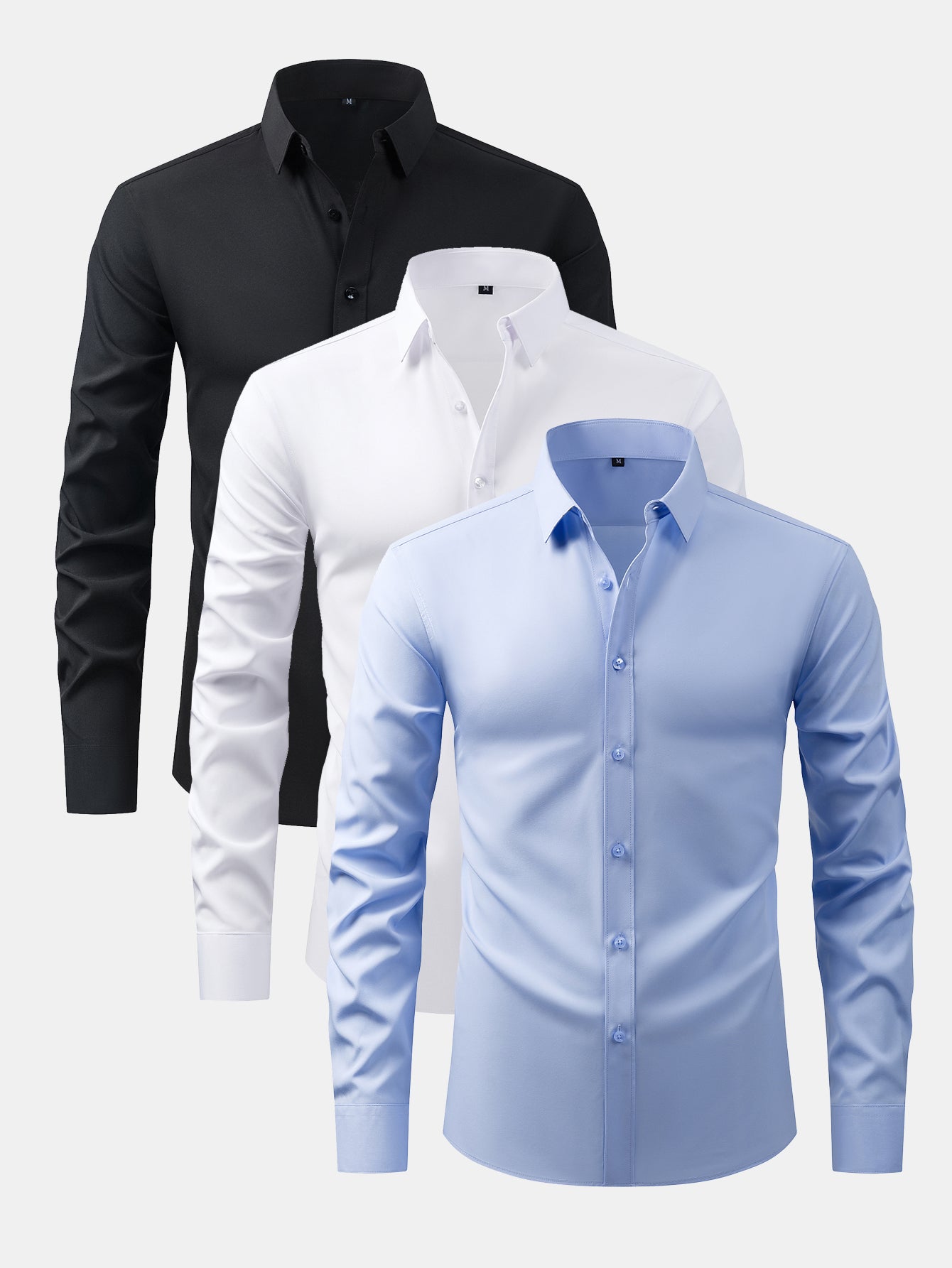 de manga larga Button Up camisa de vestir