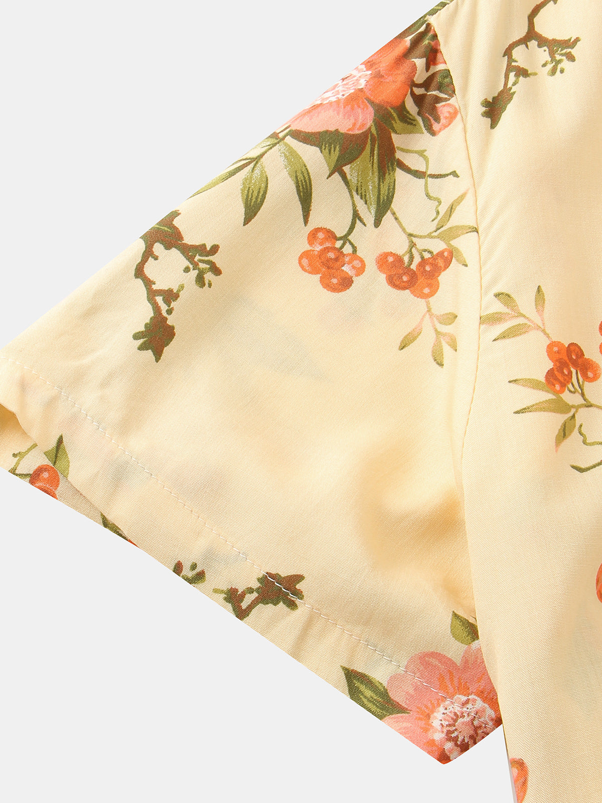 Camisa casual Button Up Holiday 70s retro floral casual de manga corta para hombre