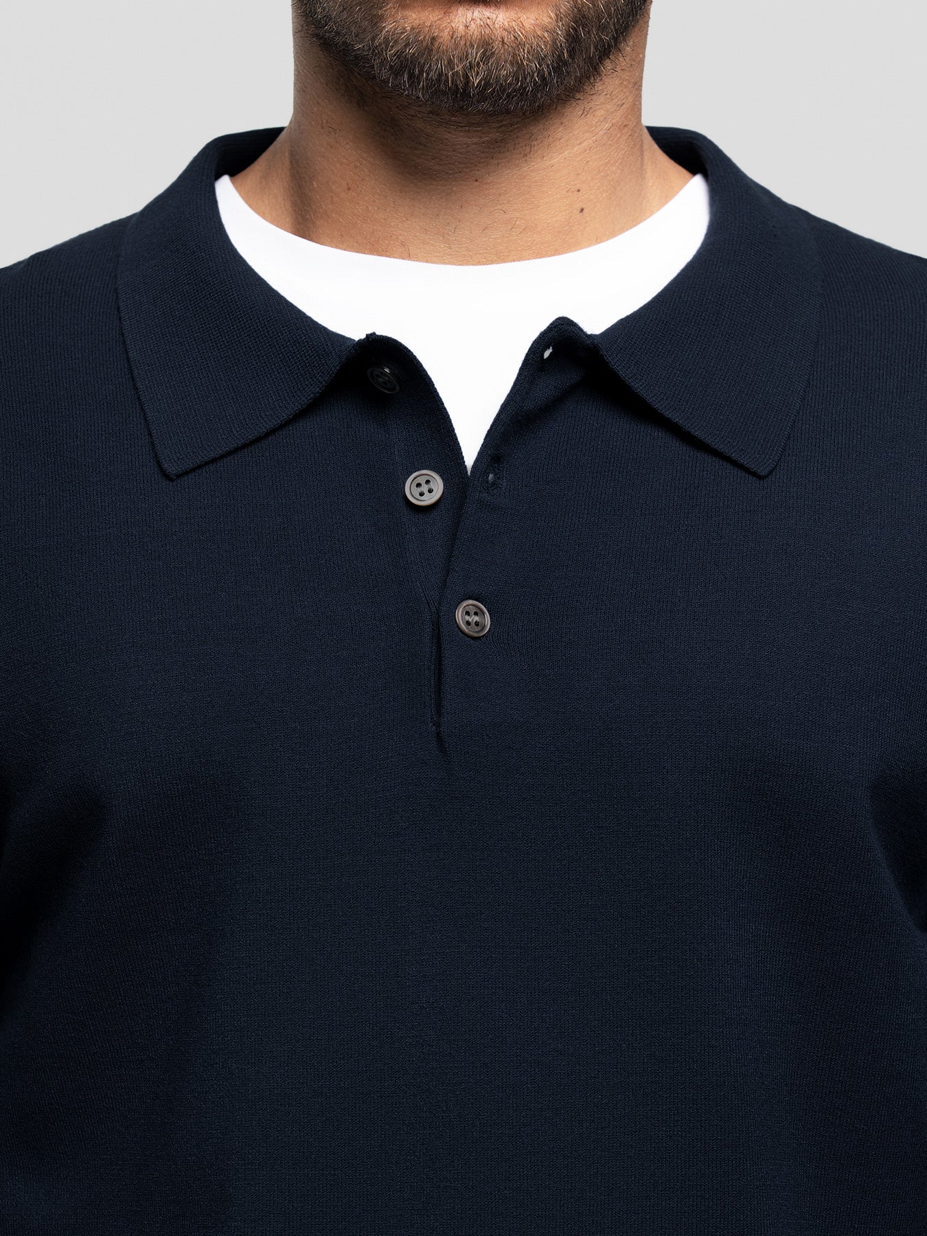 Gentletejido Buttoned cuello Sweater Polo