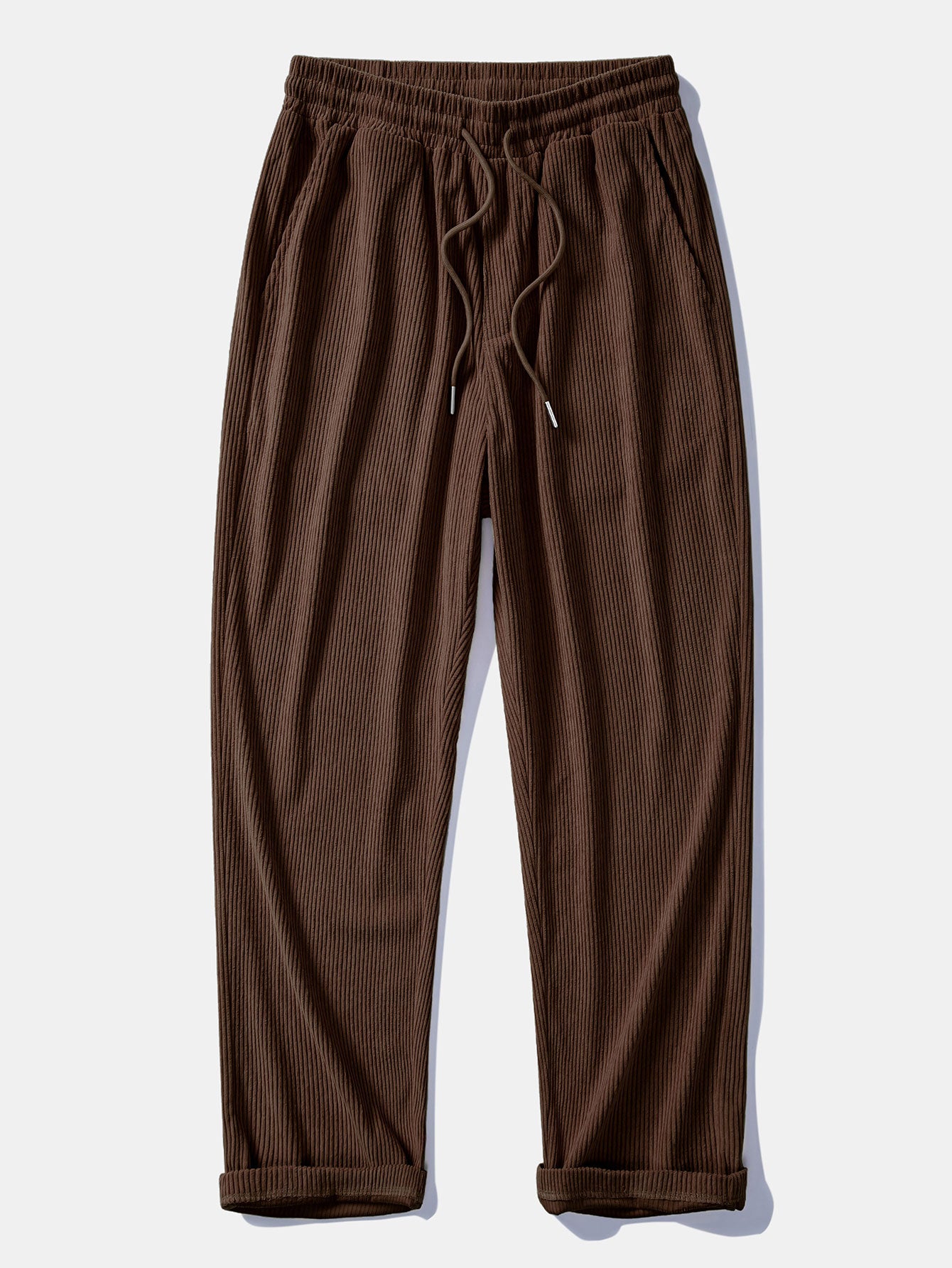 Sudadera Relax Fit Contrast Corduroy Polo Collar & Straight Leg Corduroy pantalón