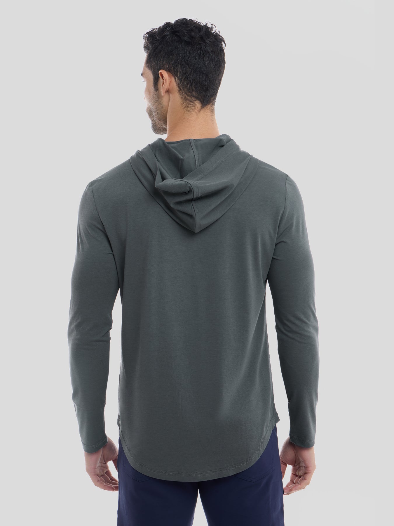 StaySmooth de manga larga Hooded Drop-Cut Tee