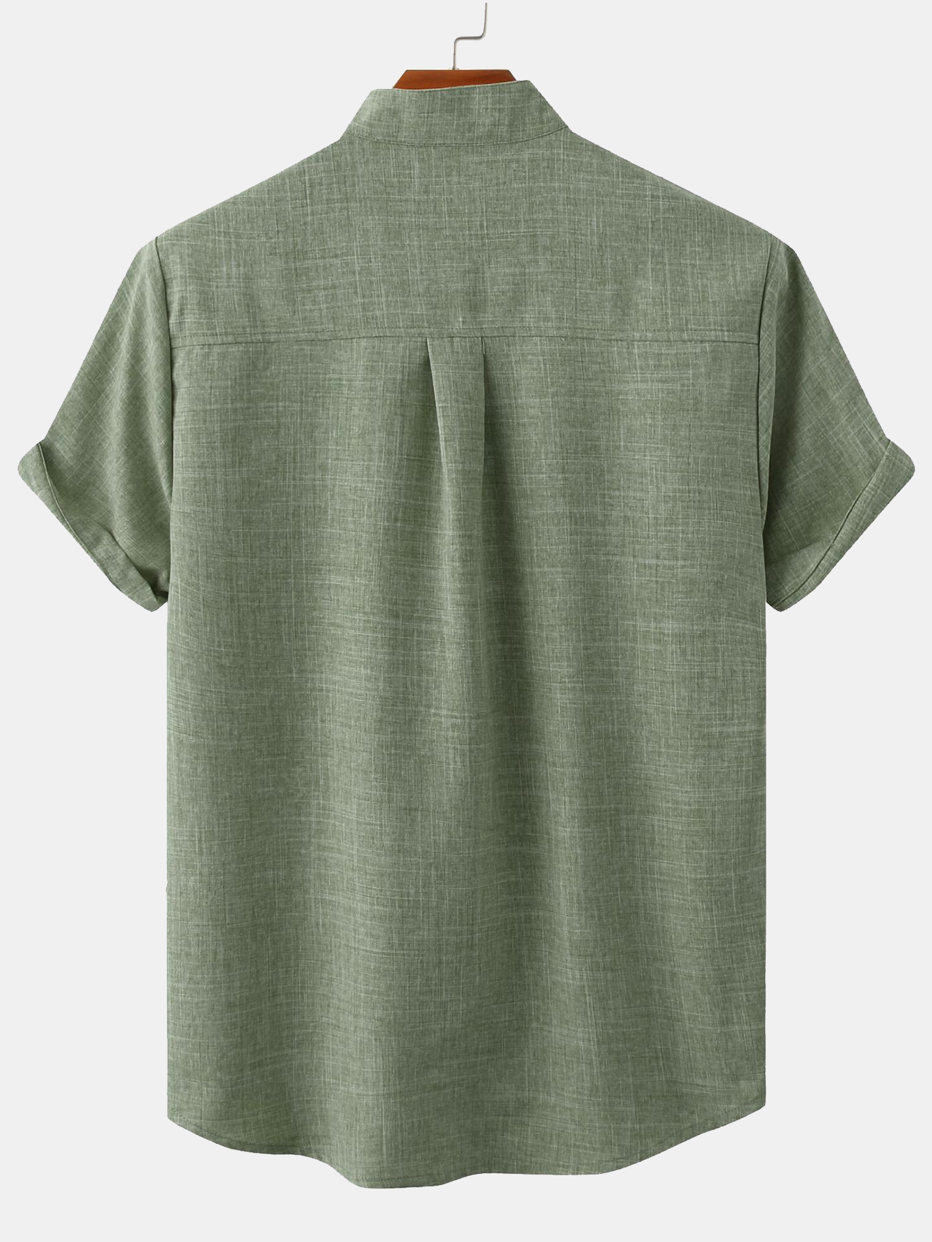 Camisa Man Stand Collar Whit Pocket