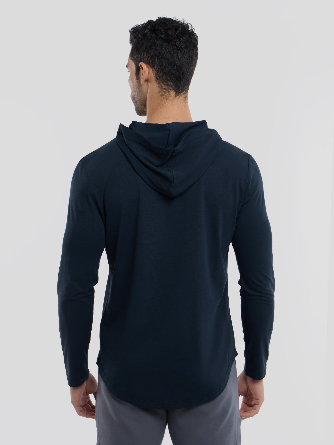StaySmooth de manga larga Hooded Drop-Cut Tee