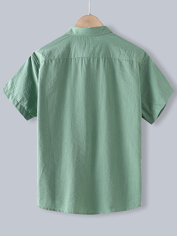 Camisa Men de algodón Button Up