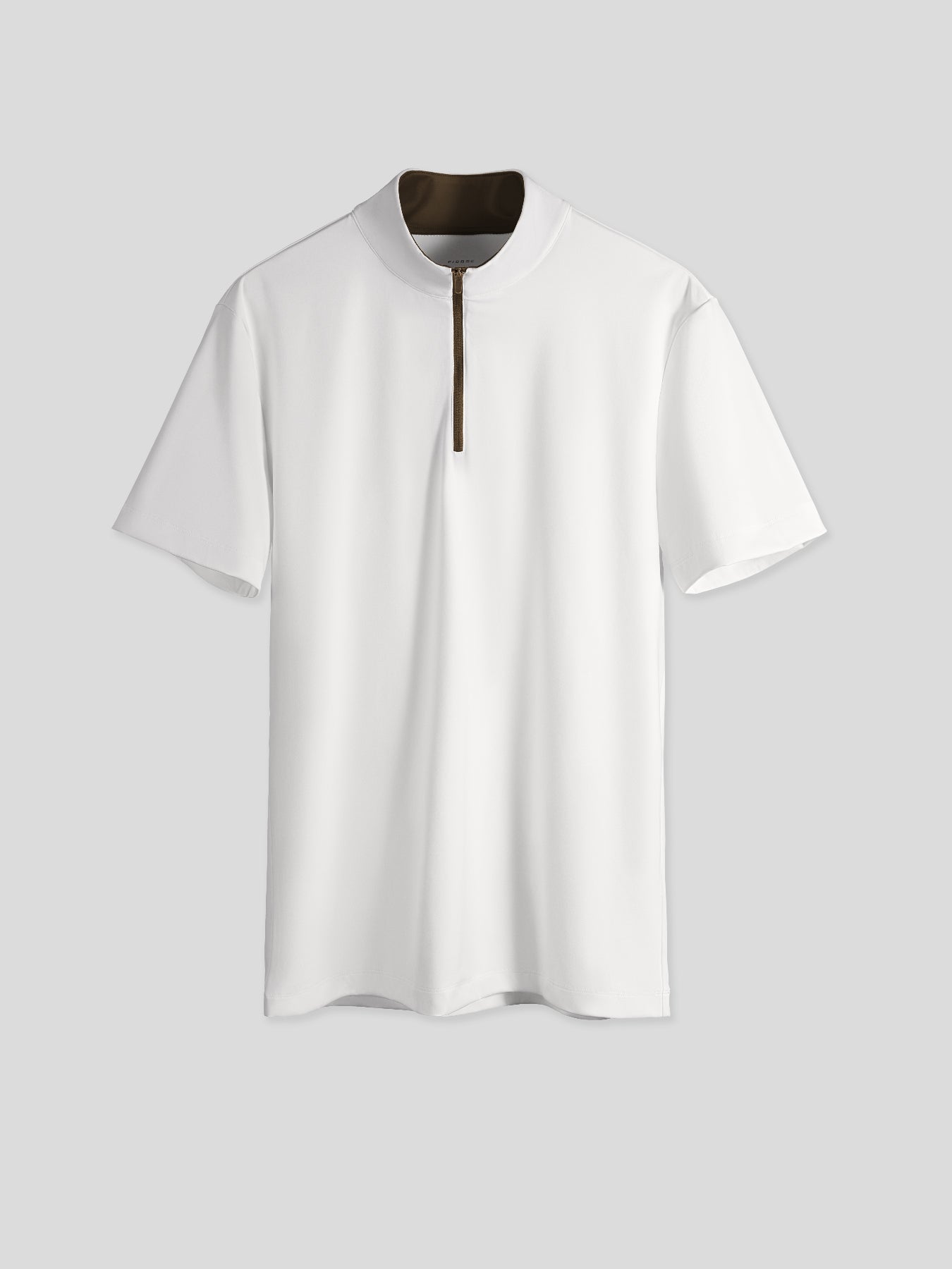 SmoothBlend Half Zip Mock Neck de manga corta Tee