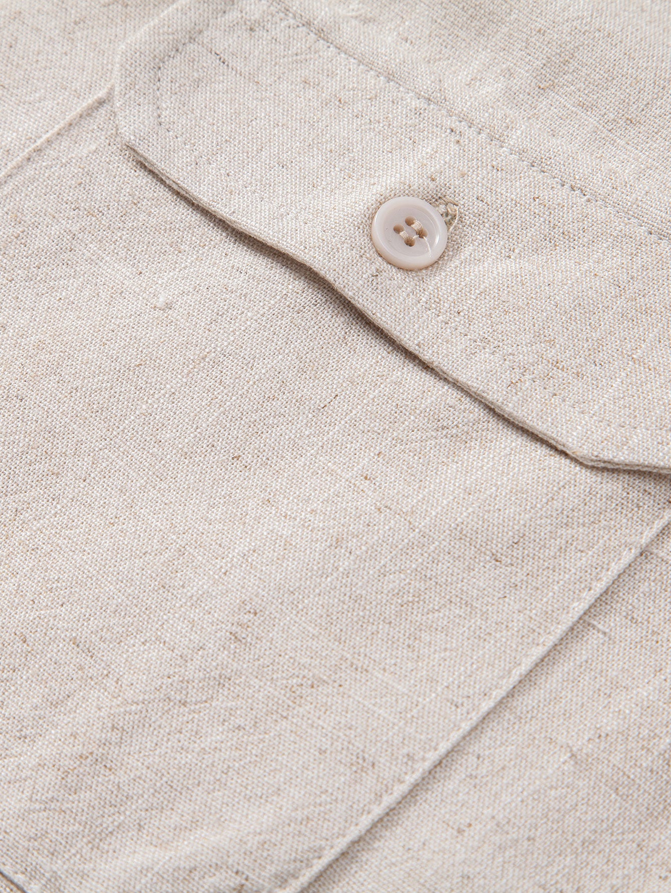 Camisa de lino Rayon Blend Pocket Utility