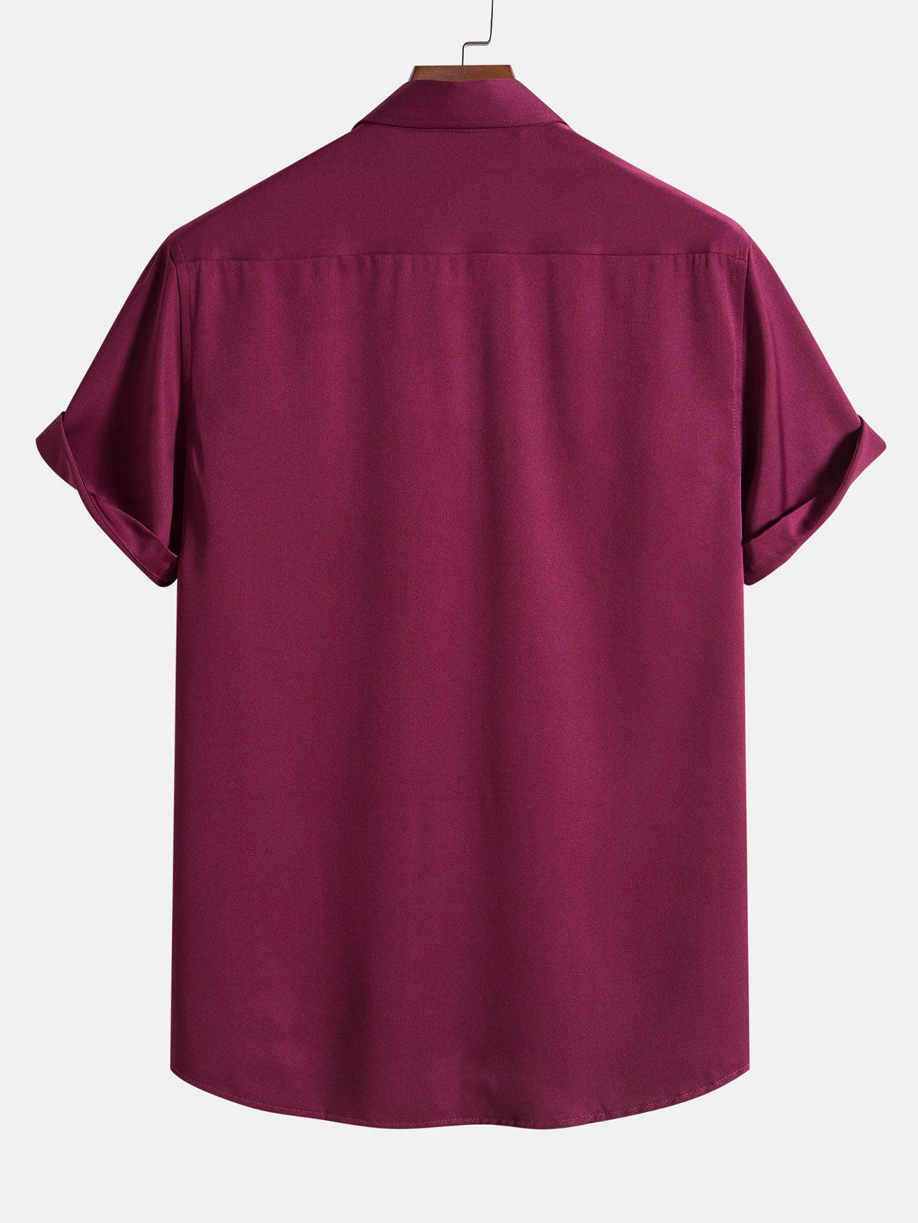 De color sólido Lapel Basic camisas