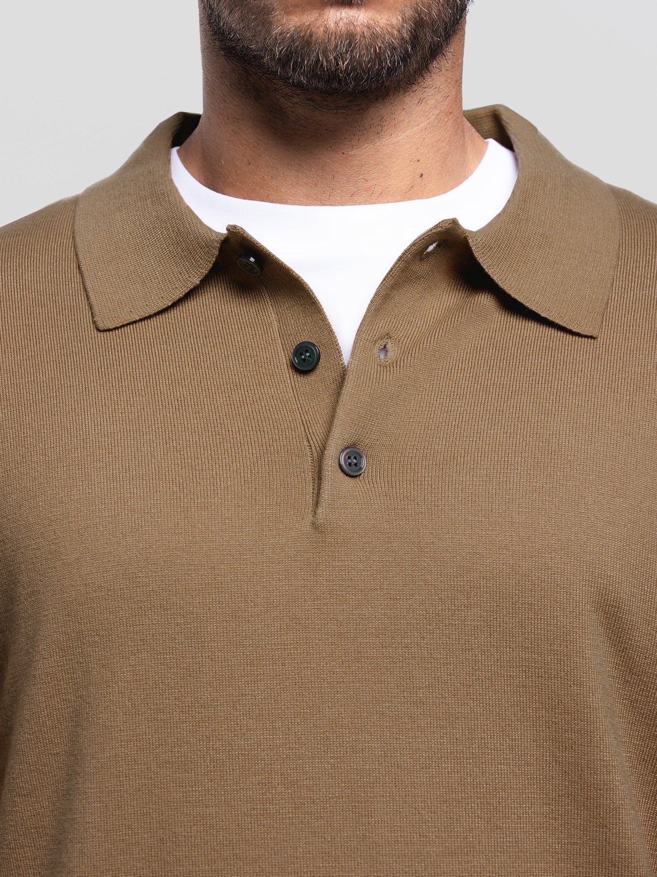 Gentletejido Buttoned cuello Sweater Polo