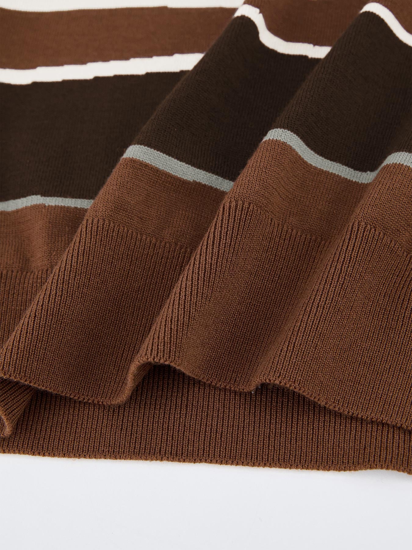 Gentletejido Mock Neck a rayas Sweater