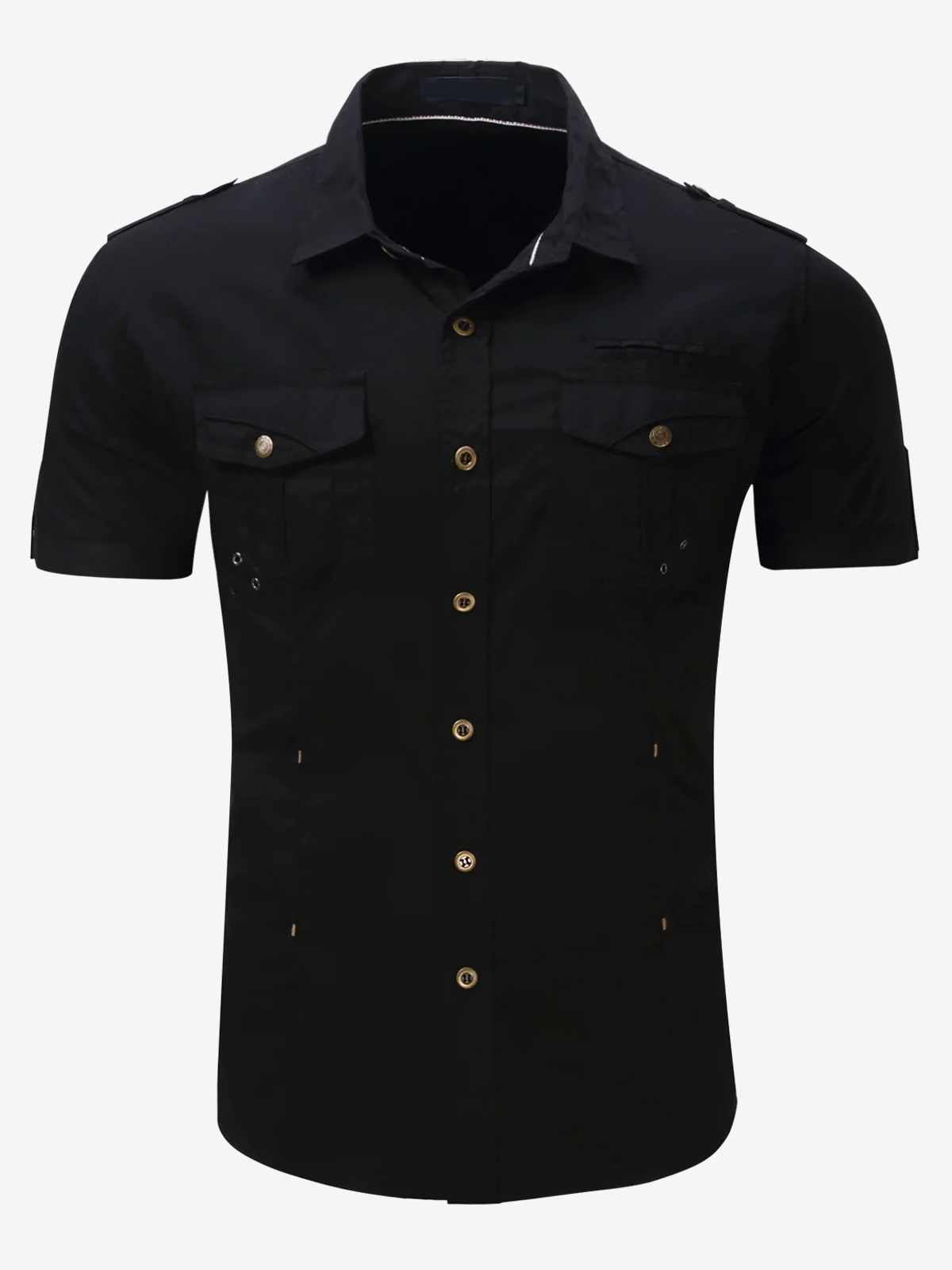 Camisa para exterior casual de manga corta para hombre