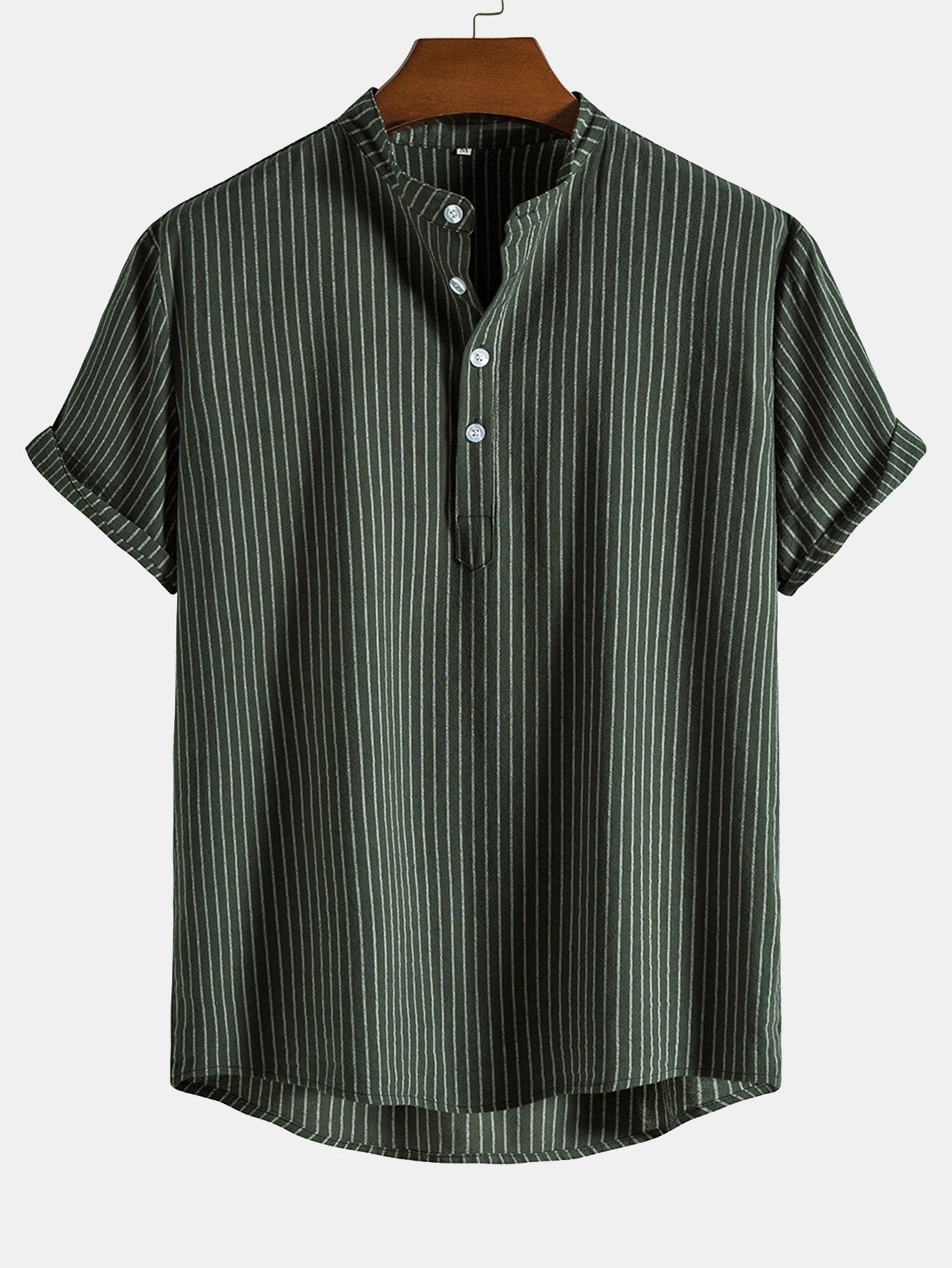 Man a rayas Henley camisas
