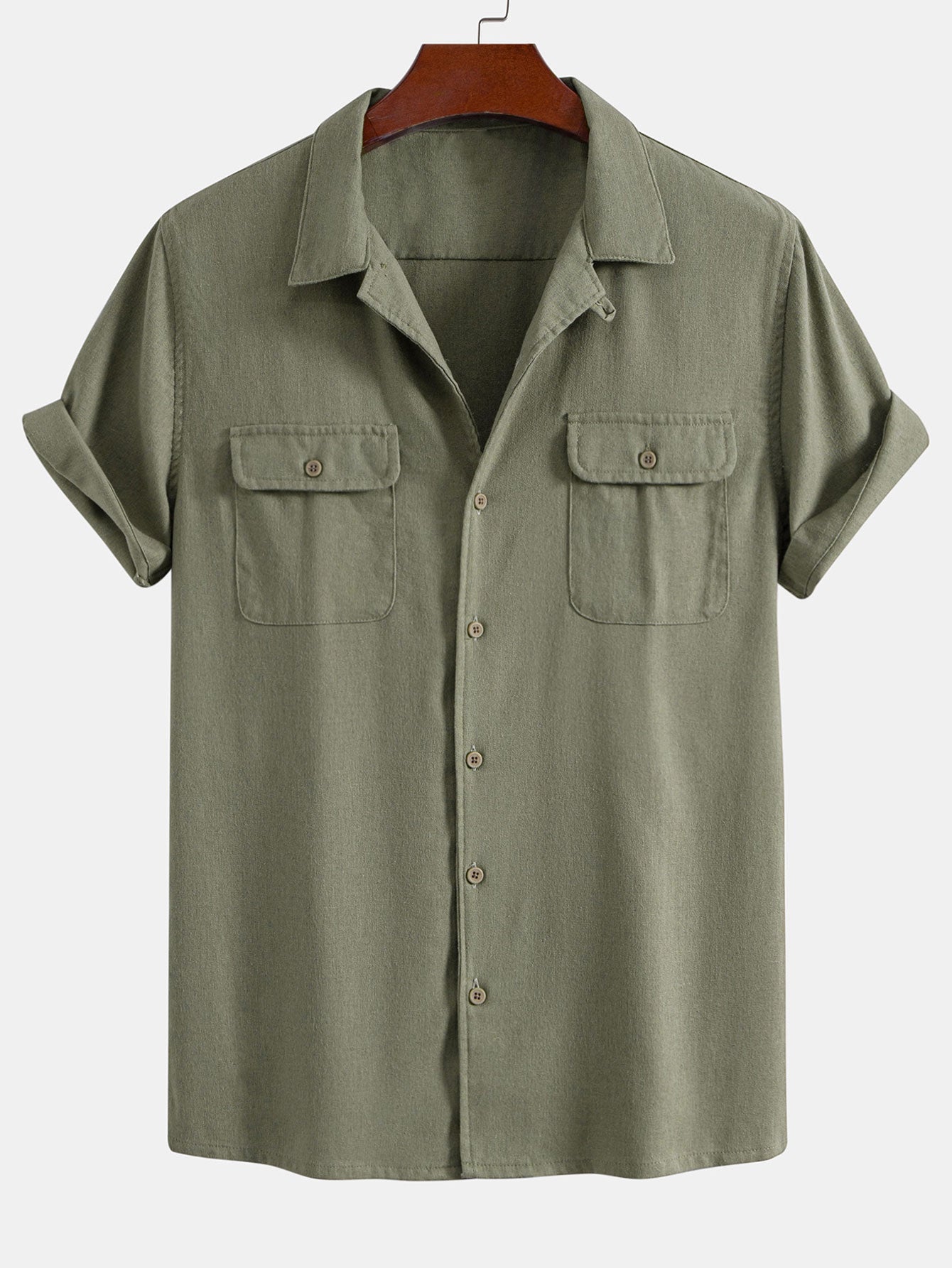 Camisa de lino Cuban With Pockets