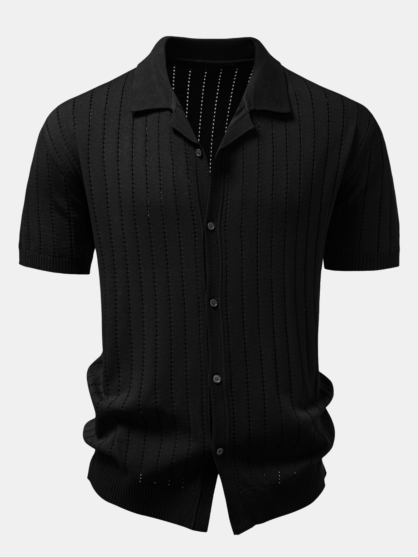 Rayas Button Up Open Knicamiseta