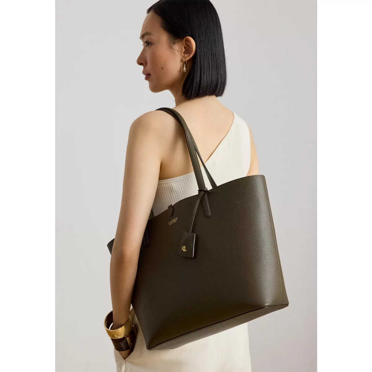 Faux-Leather Large Reversible Tote Bag - 1