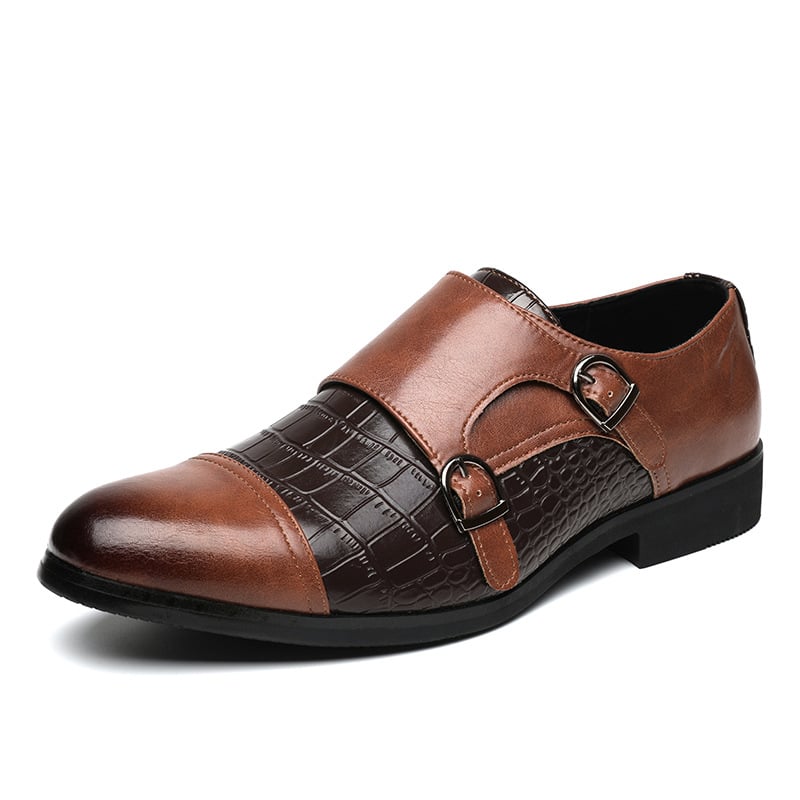 Zapatos de moda Buckle Crocodile diseño Trendy Men cuero