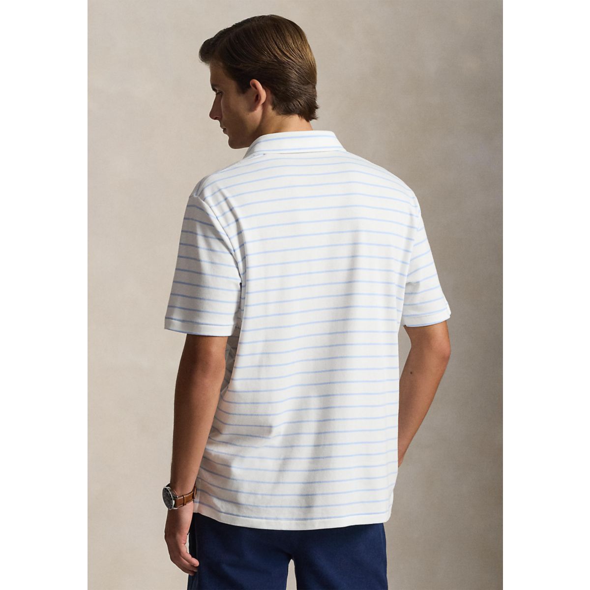 Classic Striped Soft Cotton Polo Shirt - 2