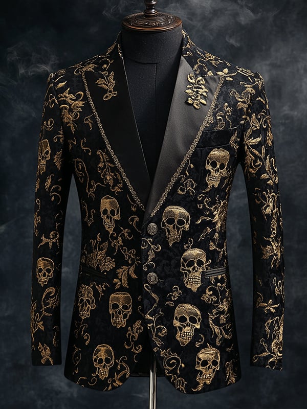 Saco de lujo casual ejecutivo Skull para hombre
