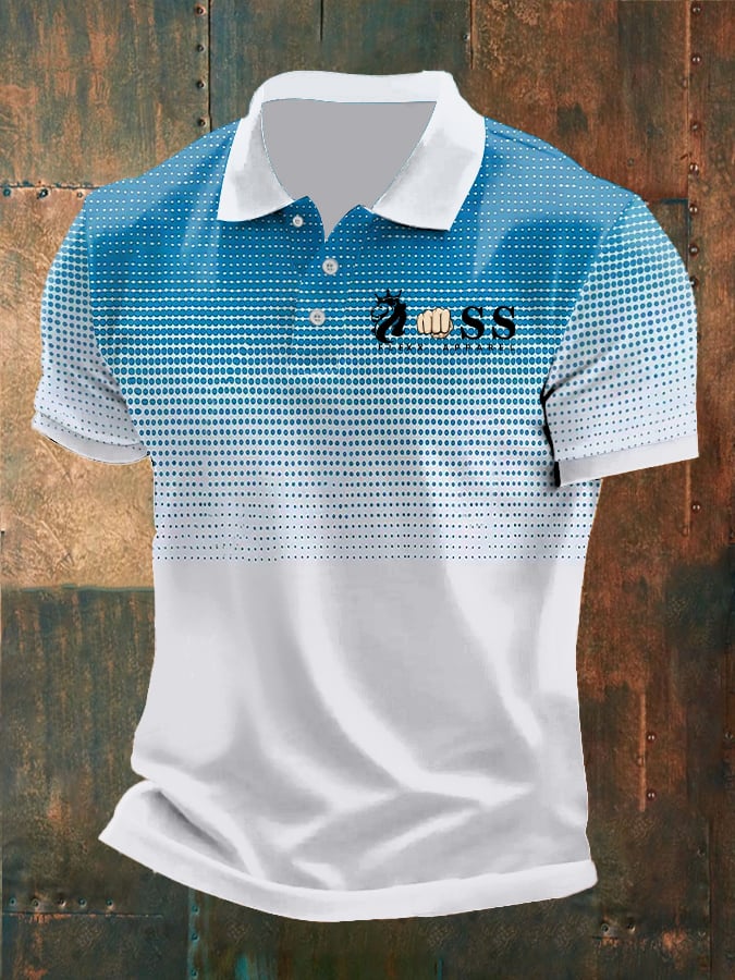Camisa polo casual with contrast estampado para hombre