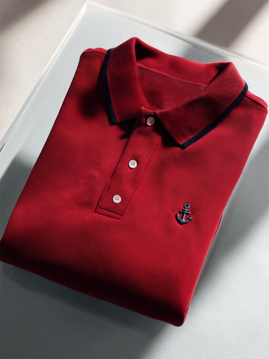 Camisa polo ejecutivo casual Button de manga corta para hombre