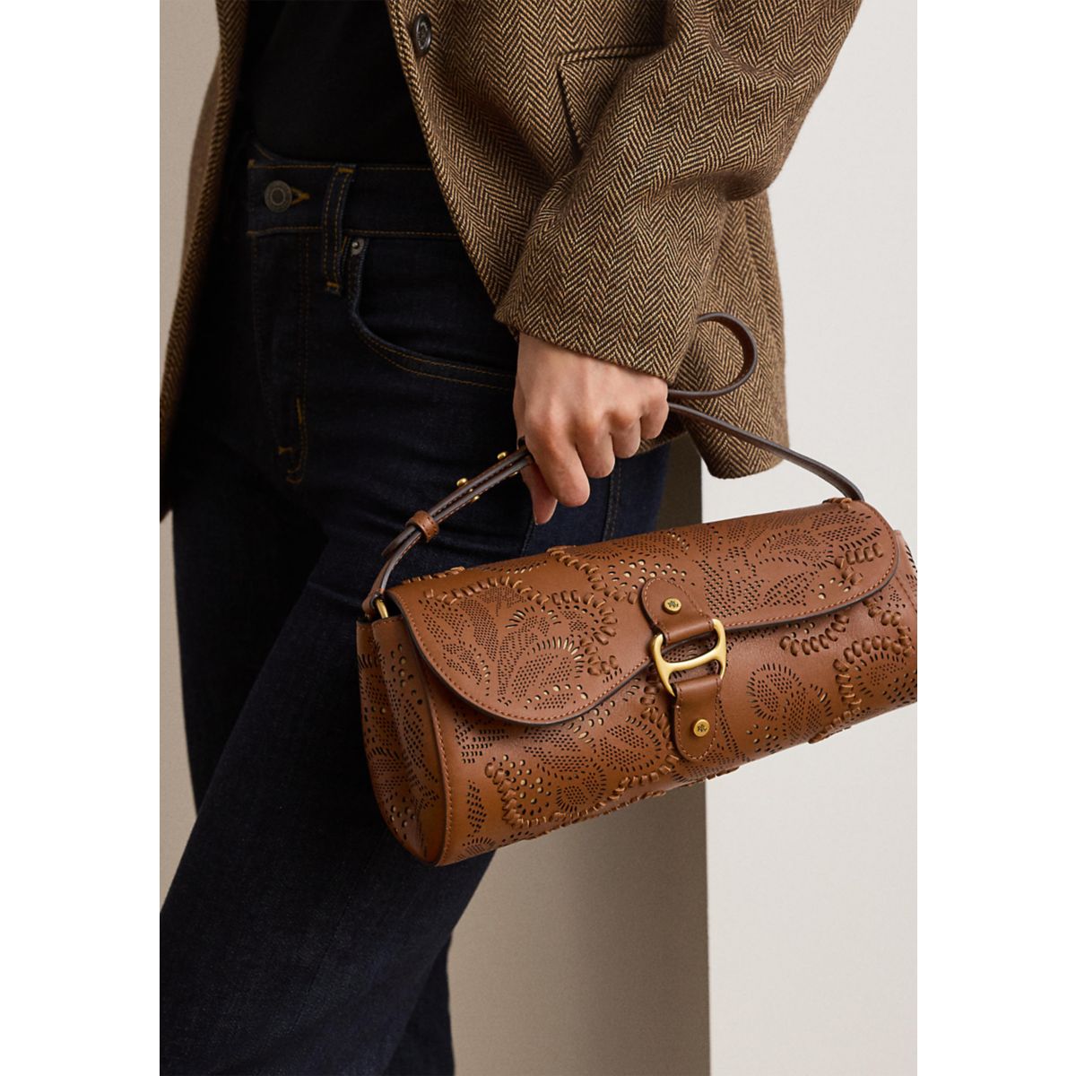 Tooled Medium Tasha East-West Bag - 1