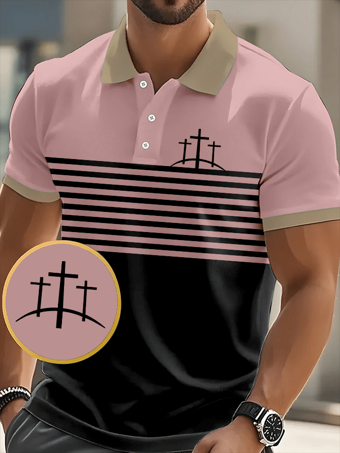 Camisa polo Faith estampado casual para hombre