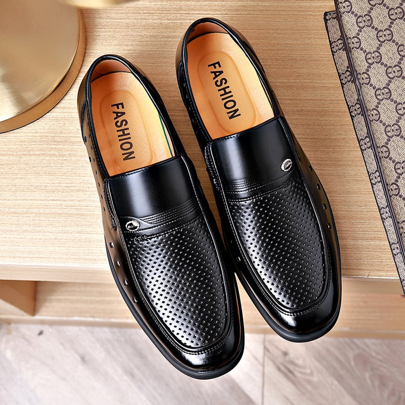 Zapatos Pointed British ejecutivo formal Hollow cuero para hombre