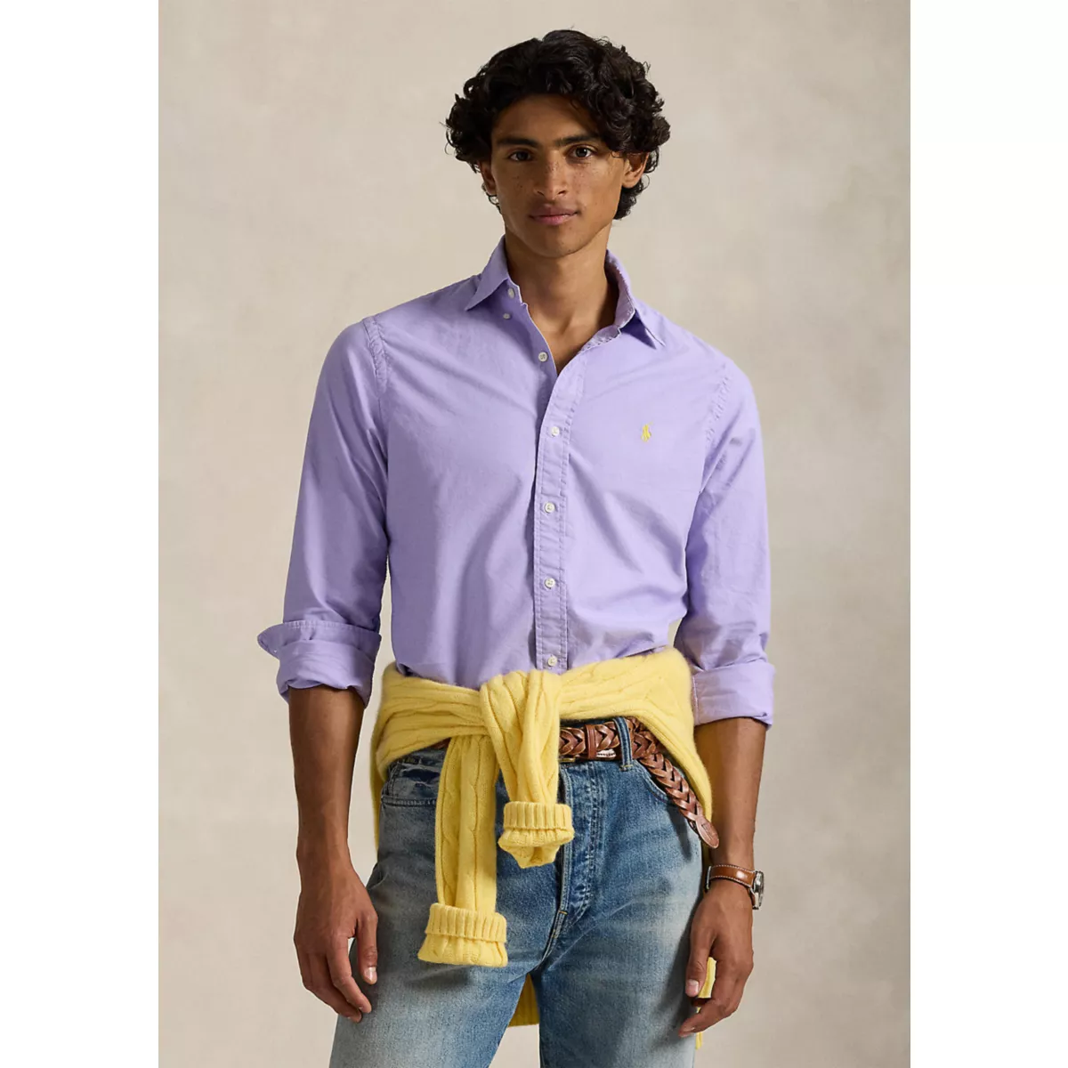 Classic Fit Garment-Dyed Oxford Shirt - 8