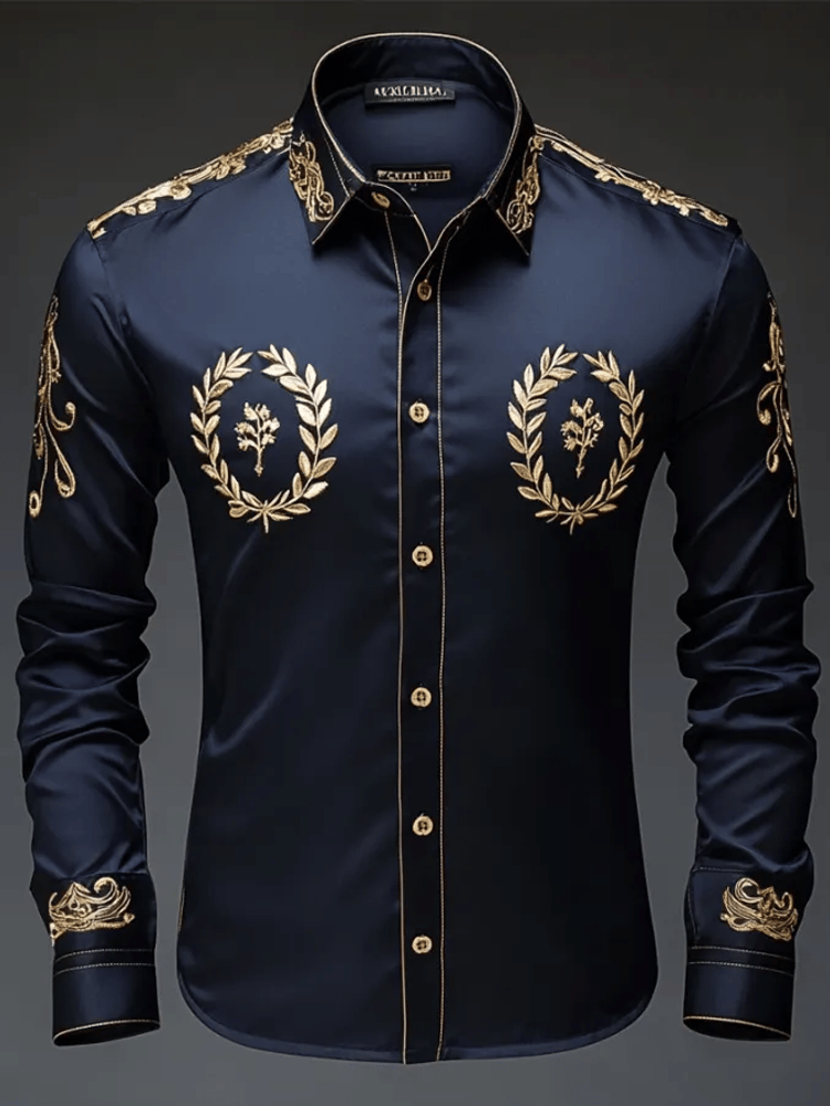 Camisa de lujo ejecutivo de manga larga para hombre