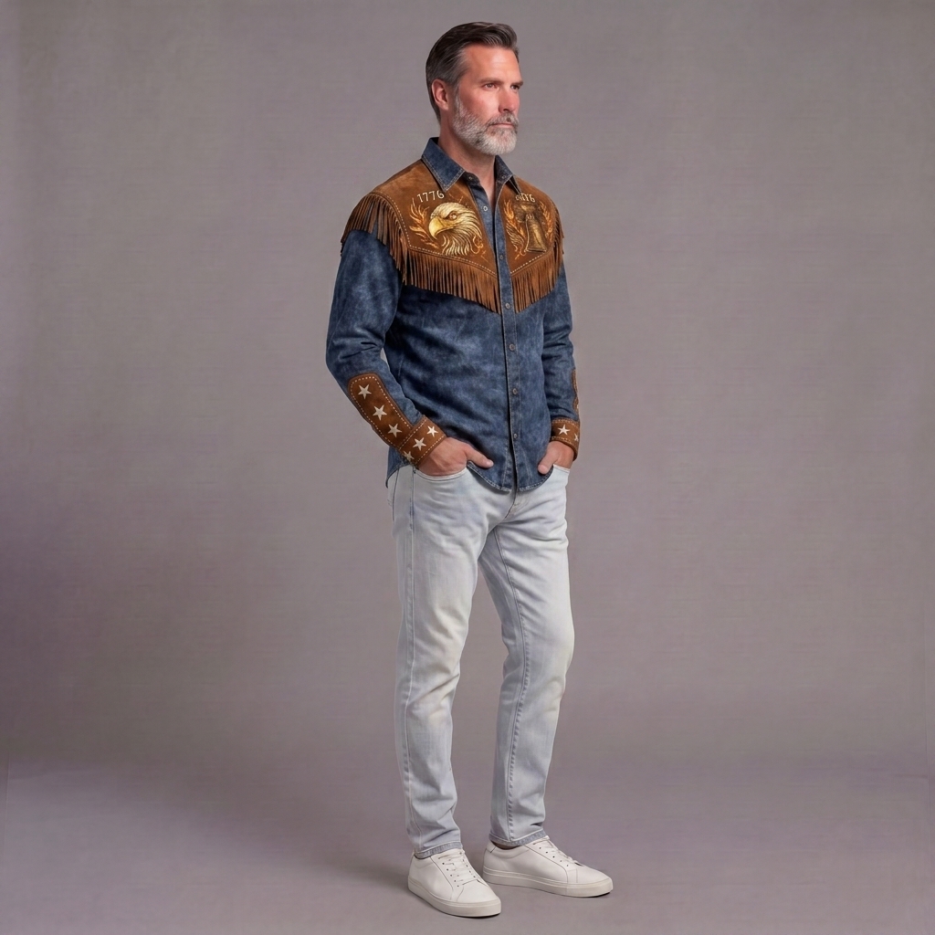 Vintage-Style desgastado Commemorative Princamiseta para hombre