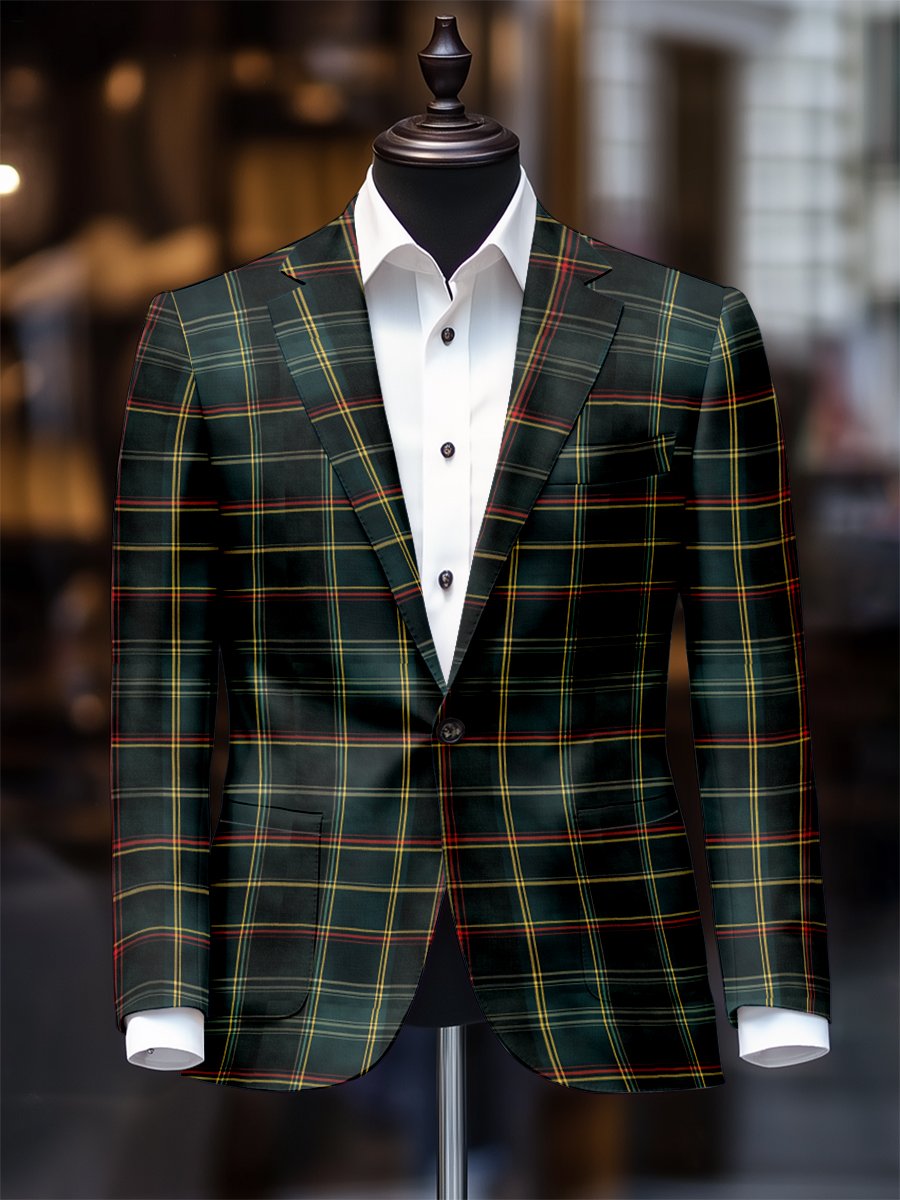 Saco retro casual a cuadros para hombre