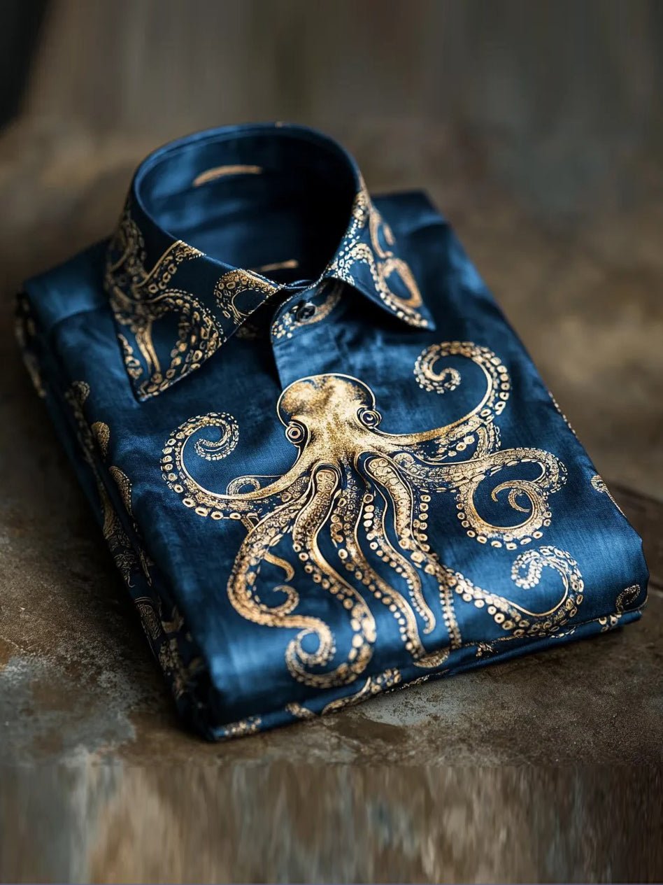 Camisa seda de lujo ejecutivo de manga larga para hombre