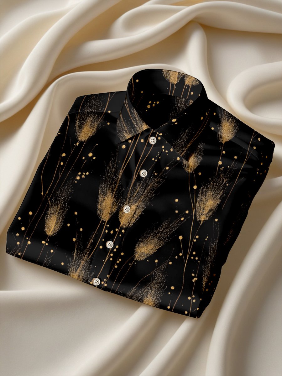 Camisa seda de lujo ejecutivo de manga larga para hombre