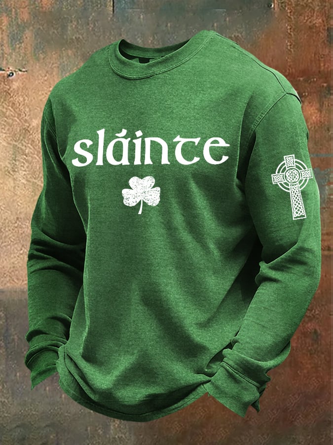 Camiseta casual retro St. Patrick's Day para hombre