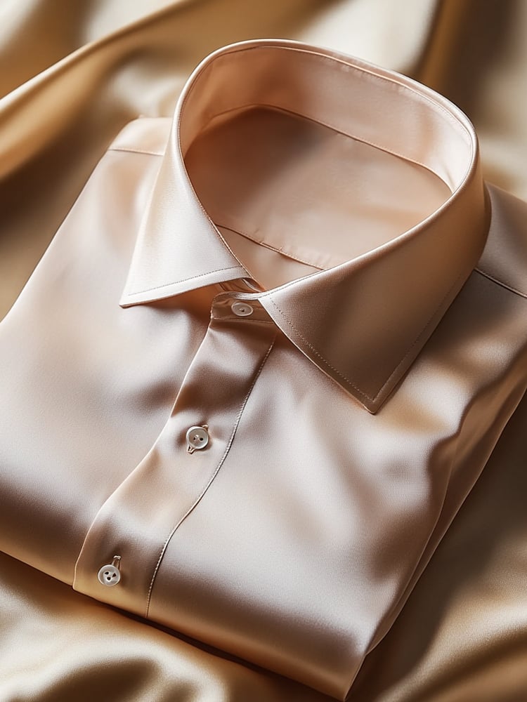 Camisa de lujo ejecutivo casual solapa de manga corta para hombre