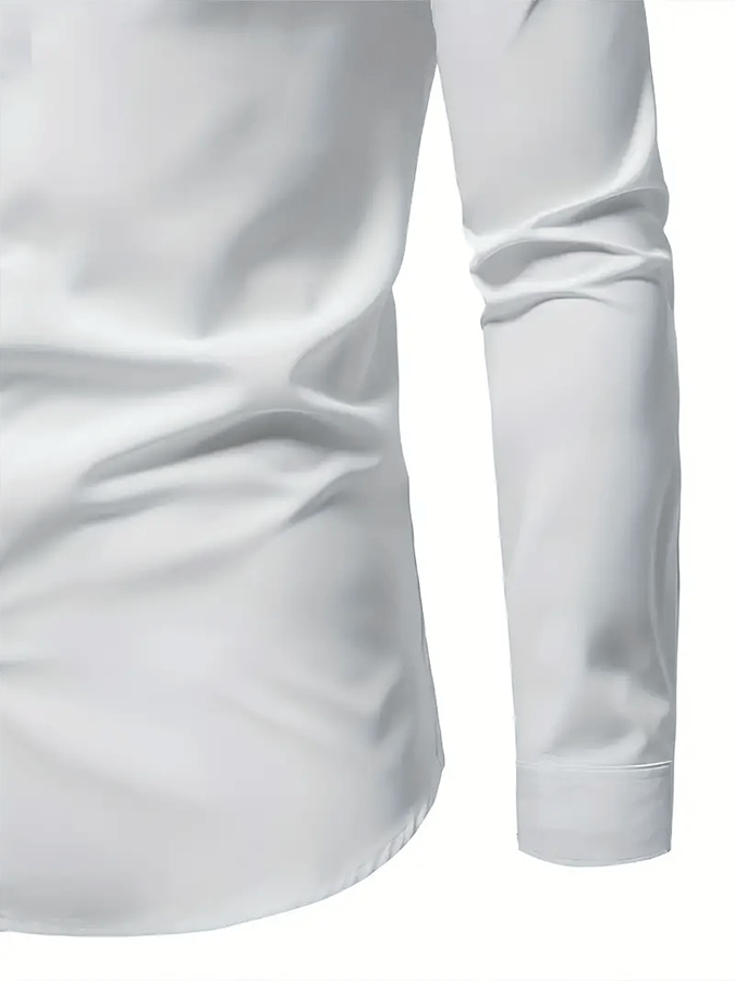 Camisa de color sólido Design ejecutivo casual para hombre